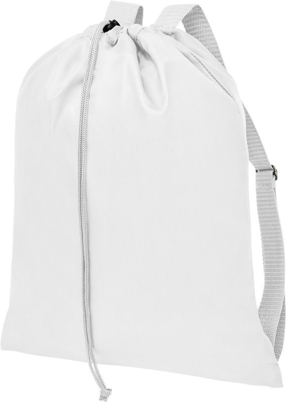 LOGAN Stahovací batoh s nastavitelnými popruhy, bílá