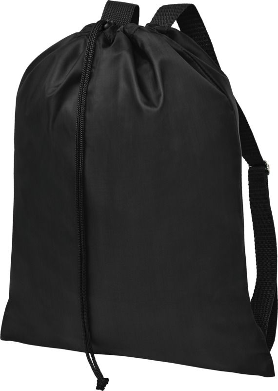 LOGAN Stahovací batoh s nastavitelnými popruhy, černá