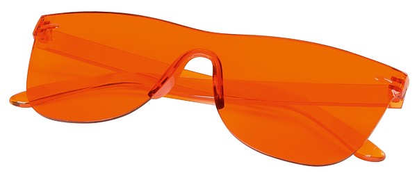 LURDY Jednobarevné sluneční brýle bez obrouček, oranžová