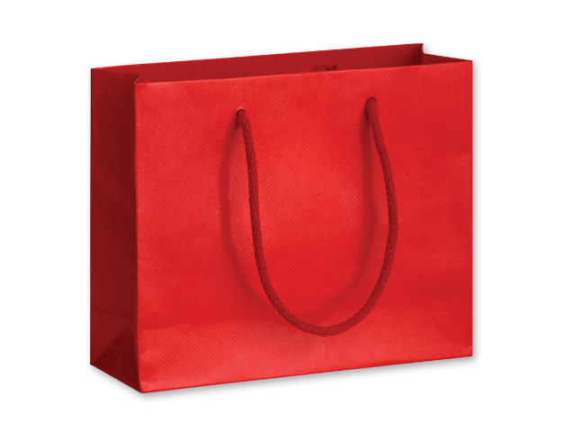 LUX QUADRA I dárková papírová taška, 24x20x9 cm, Červená