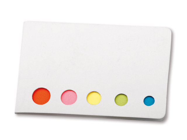MAGDA barevné lepicí papírky (28 lístků/barva) v papírovém obalu, Bílá