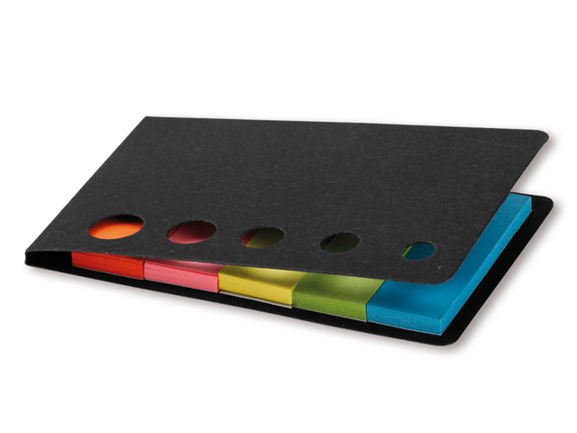 MAGDA barevné lepicí papírky (28 lístků/barva) v papírovém obalu, Černá