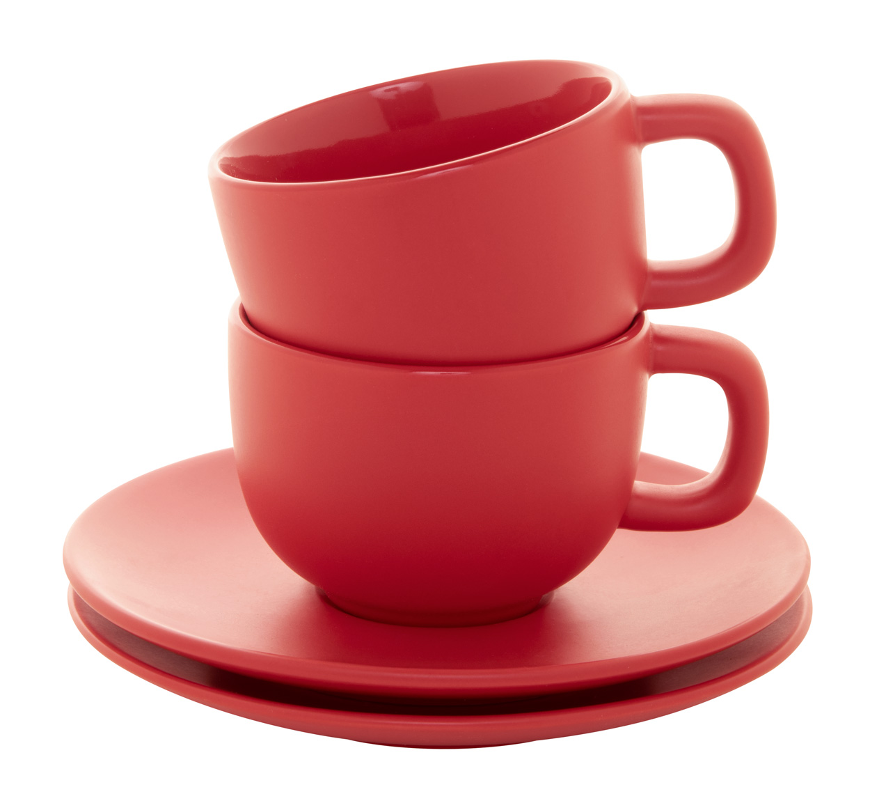 MALBUN Sada šálků na espresso o objemu 85 ml, červená