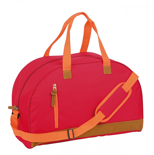MANDELINA Sportovní taška s hlavní prostornou kapsou, červená
