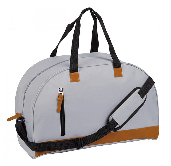 MANDELINA Sportovní taška s hlavní prostornou kapsou, šedá