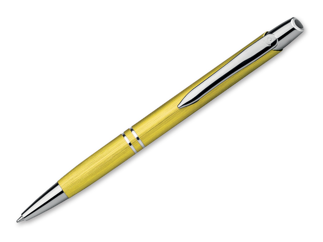 MARIETA BRUSH kovové kuličkové pero, modrá náplň, SANTINI, Žlutá