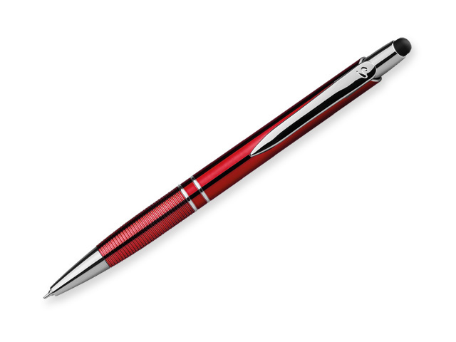 MARIETA UV STYLUS plast. kul. pero, modrá náplň 0,7 mm s nízkou viskozitou, SANTINI, Červená