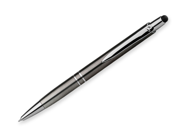 MARIETA UV STYLUS plast. kul. pero, modrá náplň 0,7 mm s nízkou viskozitou, SANTINI, Ocelově šedá
