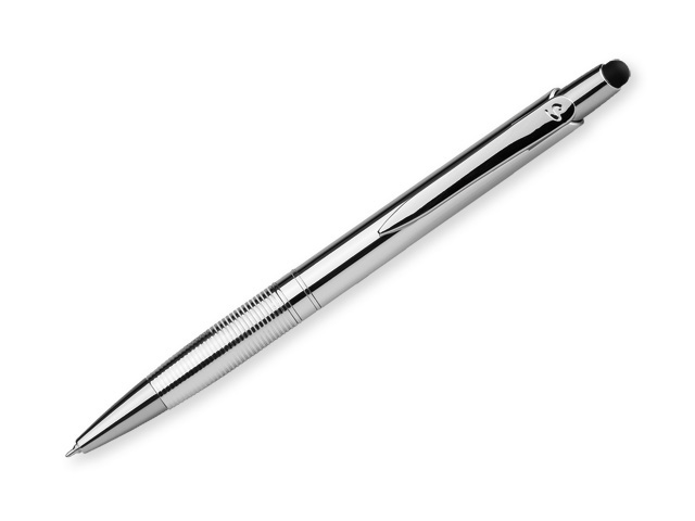 MARIETA UV STYLUS plast. kul. pero, modrá náplň 0,7 mm s nízkou viskozitou, SANTINI, Stříbrná