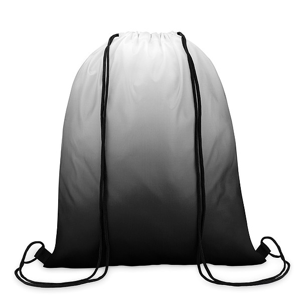 MAROMBY Stahovací batoh s efektem barevného přechodu a barevnými šňůrkami, černá