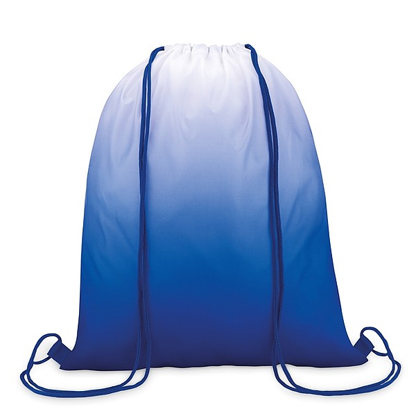 MAROMBY Stahovací batoh s efektem barevného přechodu a barevnými šňůrkami, král. modrá