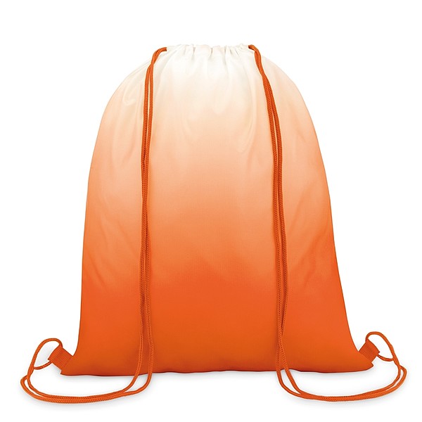MAROMBY Stahovací batoh s efektem barevného přechodu a barevnými šňůrkami, oranžová