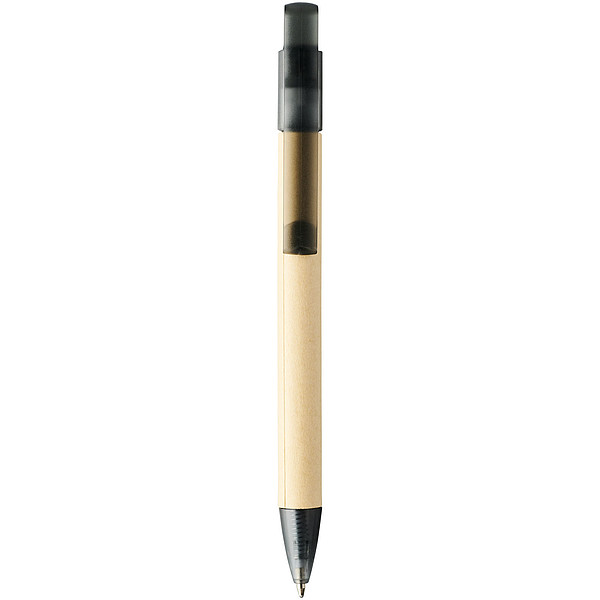 MATURO Papírové kuličkové pero, modrá náplň, černá