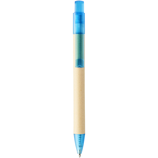 MATURO Papírové kuličkové pero, modrá náplň, světle modrá
