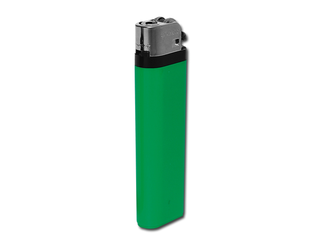 MAXI plastový jednorázový kamínkový zapalovač, Zelená