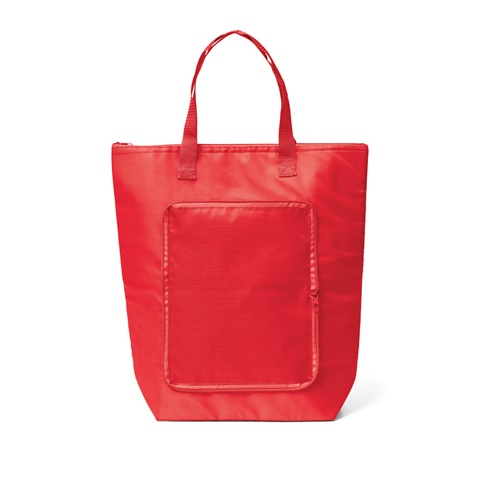 MAYFAIR. Skládací chladicí taška z materiálu polyester 210D 15 L, červená
