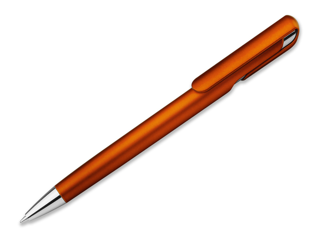 MAYON plastové kuličkové pero, modrá náplň, Fluorescenční oranžo