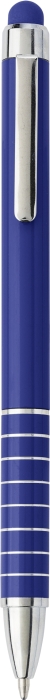 MENTAN Hliníkové lakované kuličkové pero, stylus, modrá náplň, modré