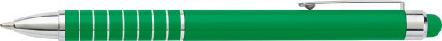 MENTAN Hliníkové lakované kuličkové pero, stylus, modrá náplň, sv.zelené