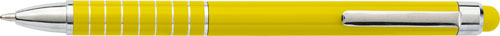 MENTAN Hliníkové lakované kuličkové pero, stylus, modrá náplň, žluté
