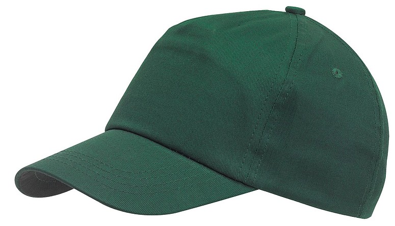 MESINA Pětipanelová čepice, tmavě zelená