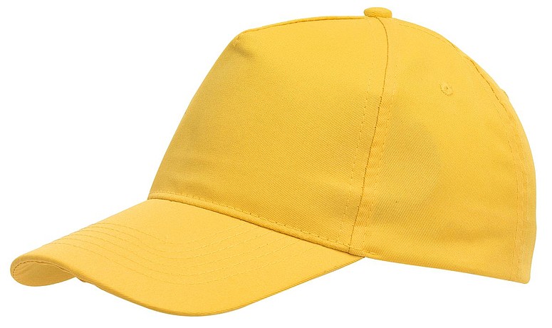 MESINA Pětipanelová čepice, žlutá