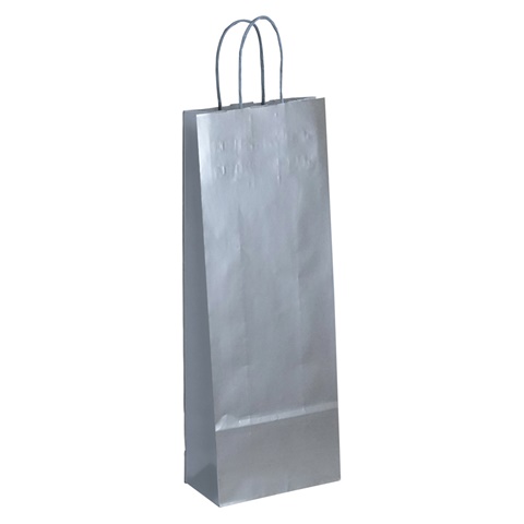 METALA. Taška na jednu láhev, stříbrná