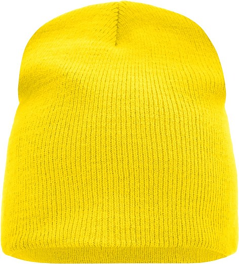 MILAZZA Zimní dvojitě pletená čepice, žlutá