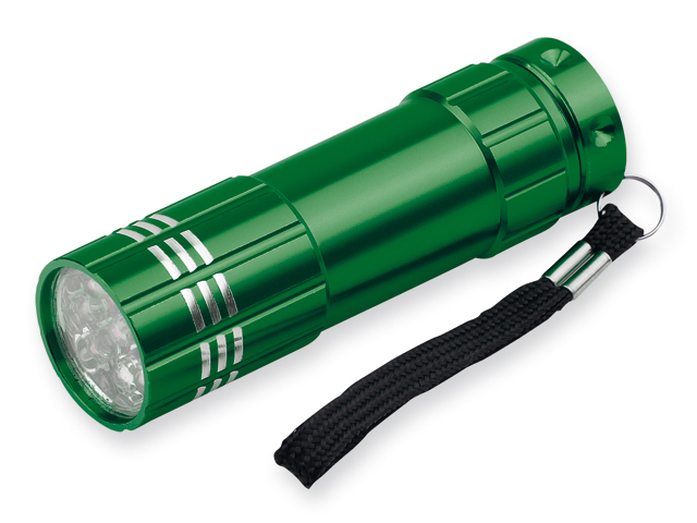 MILDRED kovová 9 LED svítilna, Zelená