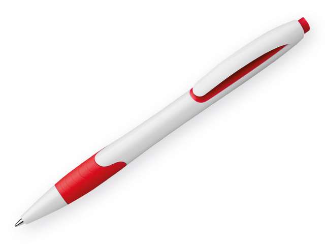 MILEY plastové kuličkové pero, modrá náplň 0,7 mm s nízkou viskozitou, Červená