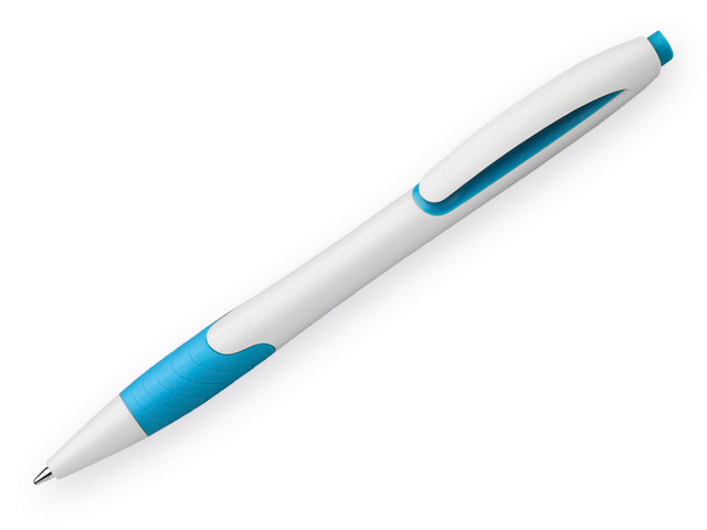 MILEY plastové kuličkové pero, modrá náplň 0,7 mm s nízkou viskozitou, Světle modrá