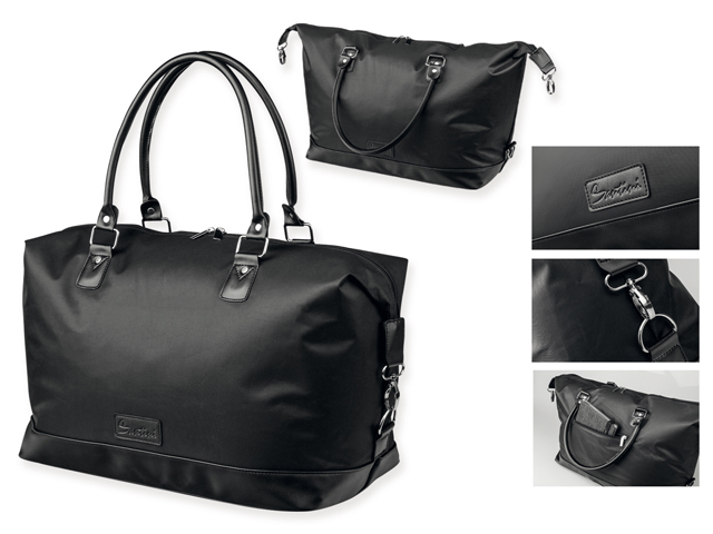 MIRABU nylonová cestovní taška, 420D + PU, SANTINI, Černá