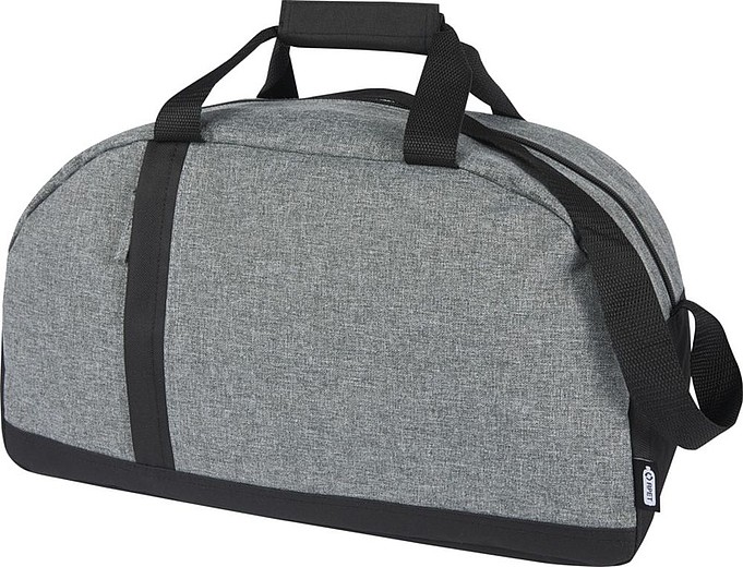 MIRAYA Dvoubarevná sportovní taška z recyklovaného GRS materiálu, šedá/černá