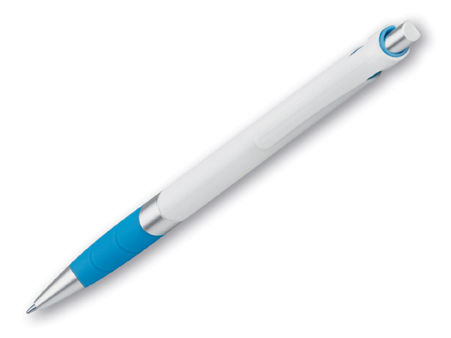 MOLLA plastové kuličkové pero, modrá náplň, Světle modrá