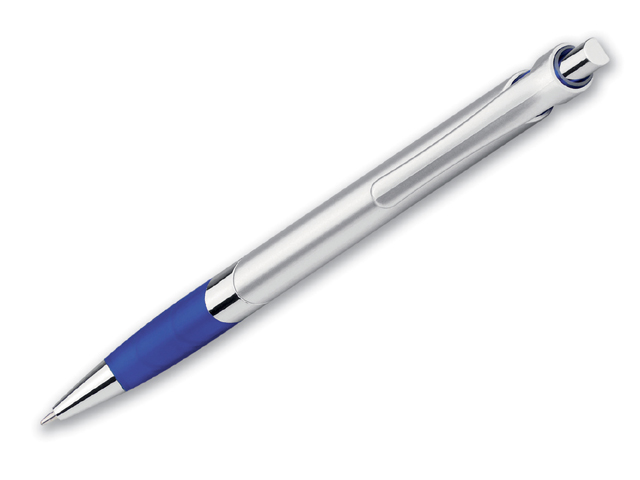 MOLLA SILVER plastové kuličkové pero, modrá náplň, Modrá