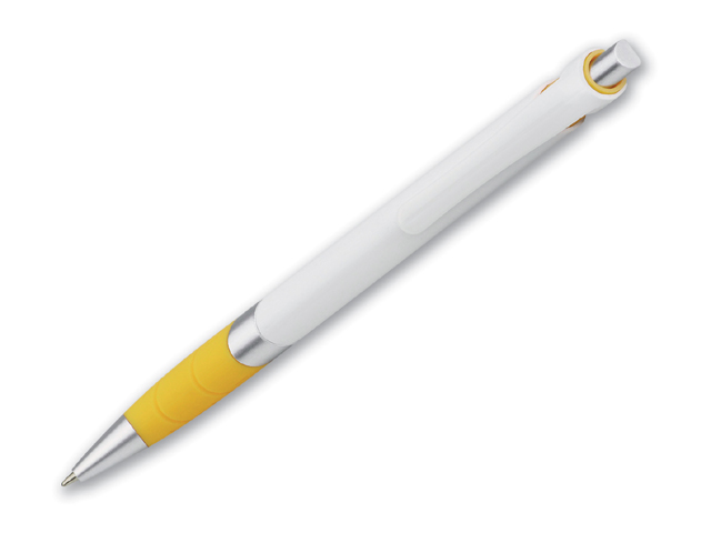 MOLLA plastové kuličkové pero, modrá náplň, Žlutá