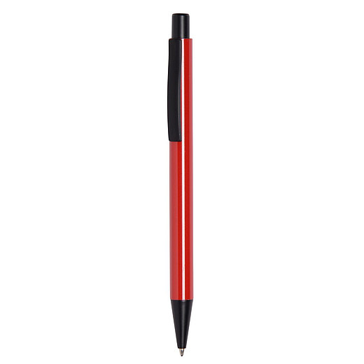 MONTY Kovové kuličkové pero, modrá náplň, červené