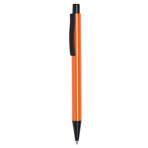 MONTY Kovové kuličkové pero, modrá náplň, oranžové
