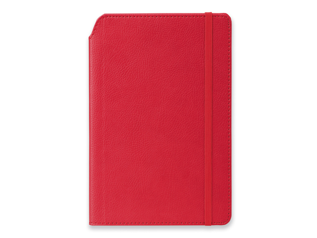 MORIAH poznámkový zápisník s gumičkou 140x210 mm, Červená