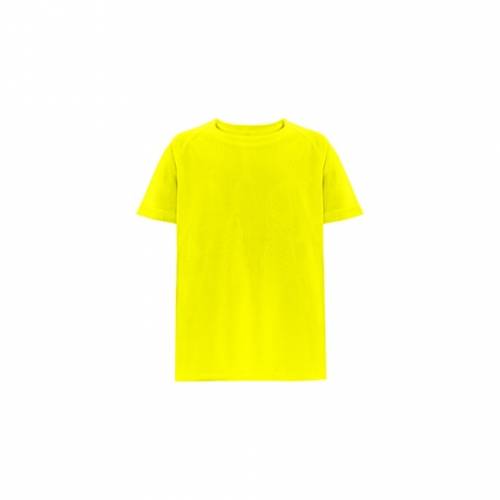 MOVE KIDS. Technické polyesterové tričko s krátkým rukávem pro děti, fluorescenční žlutá, 10