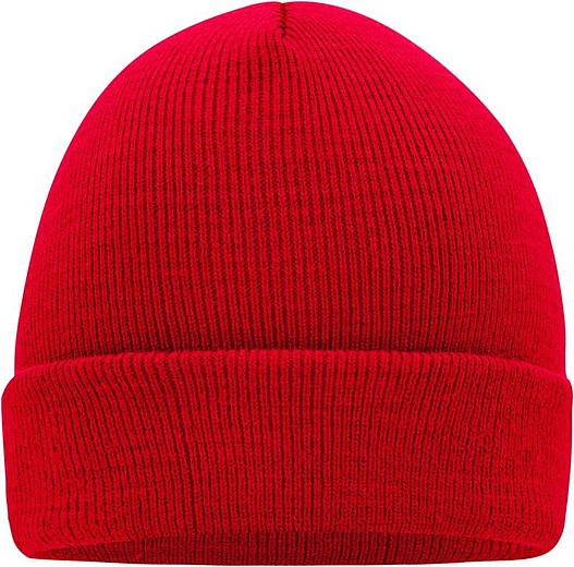 MUIRO Zimní pletená čepice, červená