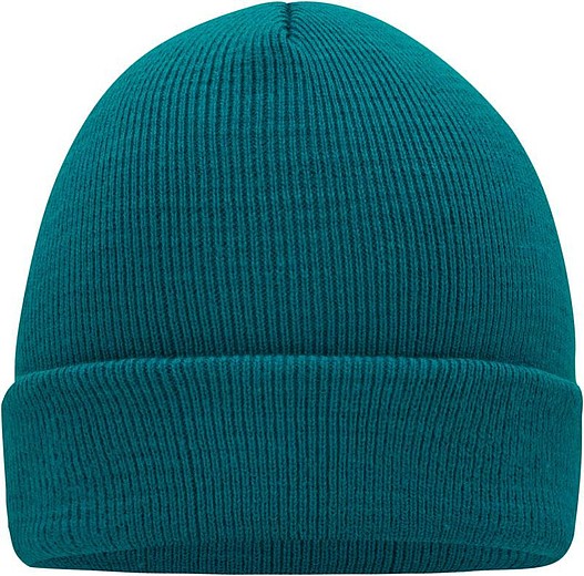 MUIRO Zimní pletená čepice, modrozelená