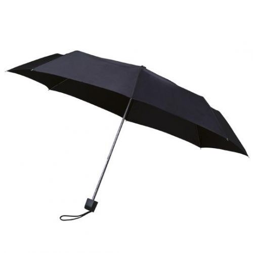 MUNCH Skládací deštník s černou konstrukcí, černá