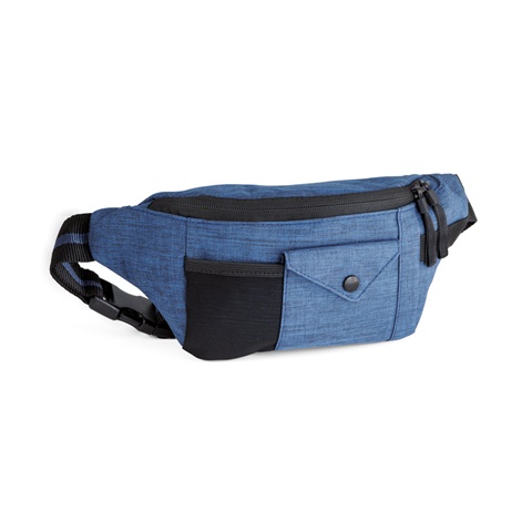 MUZEUL. Brašna do pasu z materiálu polyester 300D, modrá