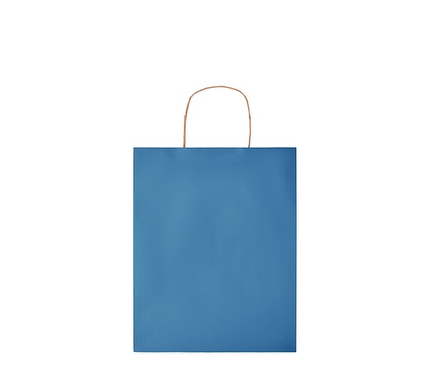 MYRNA střední Papírová dárková taška, modrá