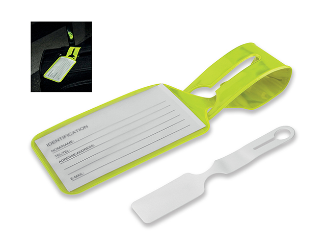 MYTAG plastová reflexní jmenovka na zavazadlo, Fluorescenční žlutá