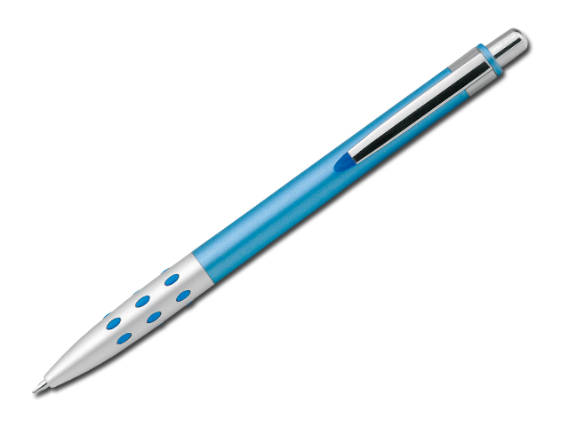 NADIA METALIC plastové kuličkové pero, modrá náplň, Světle modrá