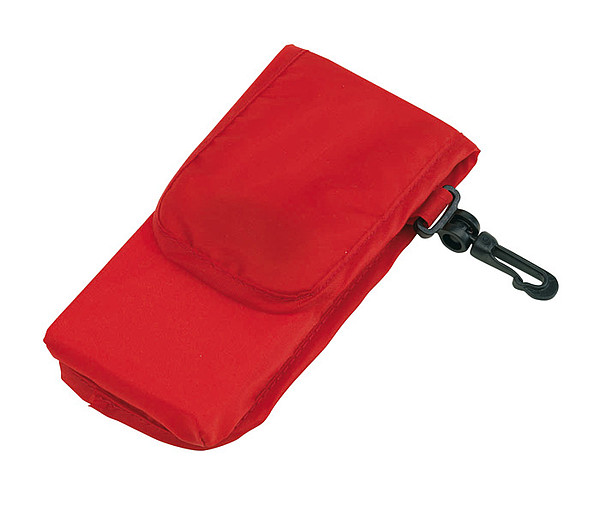 NADINA Skládací nákupní taška s pouzdrem, červená