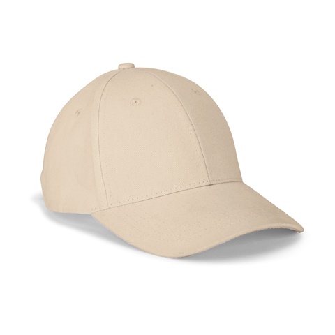 NATHAN. Čepice ze 100% bavlny (260 g/m²) se 6 panely, béžová