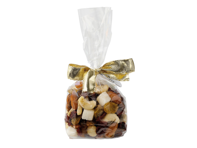 NATSY dárkový pytlík s mixem ořechů a sušeného ovoce, 100g, Vícebarevná
